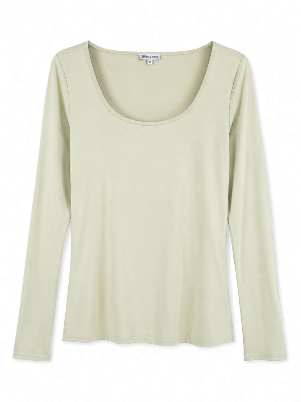 Worth M Women’s Sage Green Long Sleeve Square Neck Stretch Top USA active preppy